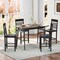Costway Counter-Height Dining Chair Set of 2/4 with Footrests Solid Wood Frame Modern